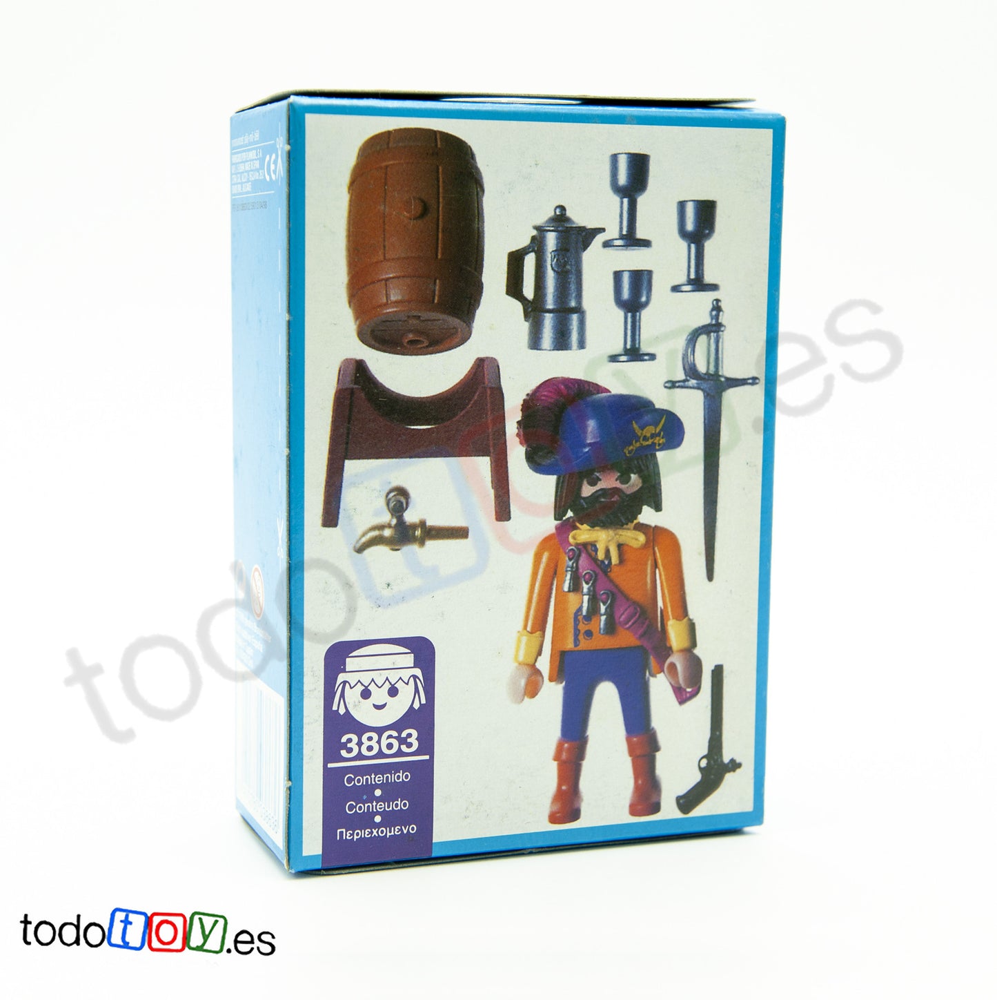 Playmobil 3863 Capitan Pirata con Barril de Ron