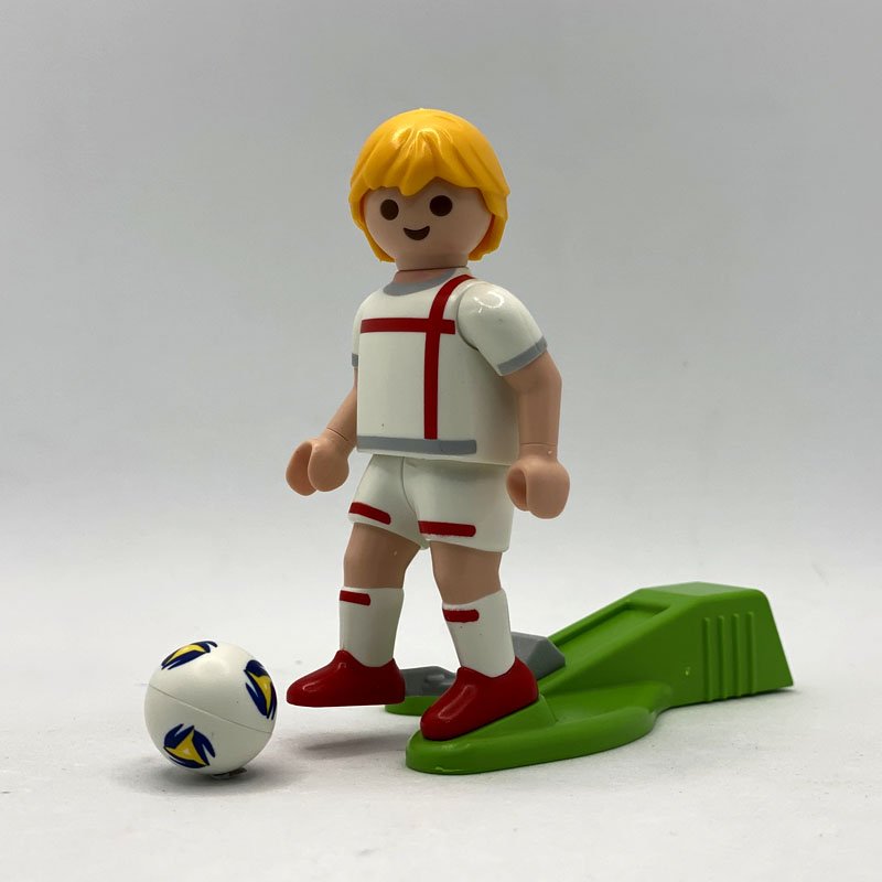 Figura PLAYMOBIL Futbolista De Inglaterra | Juguete Educativo De Fútbol | Set Con Accesorios Para Niños +3 Años