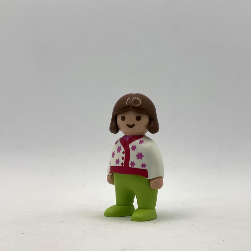 Playmobil 123 Muneco Nina Pelo Marron