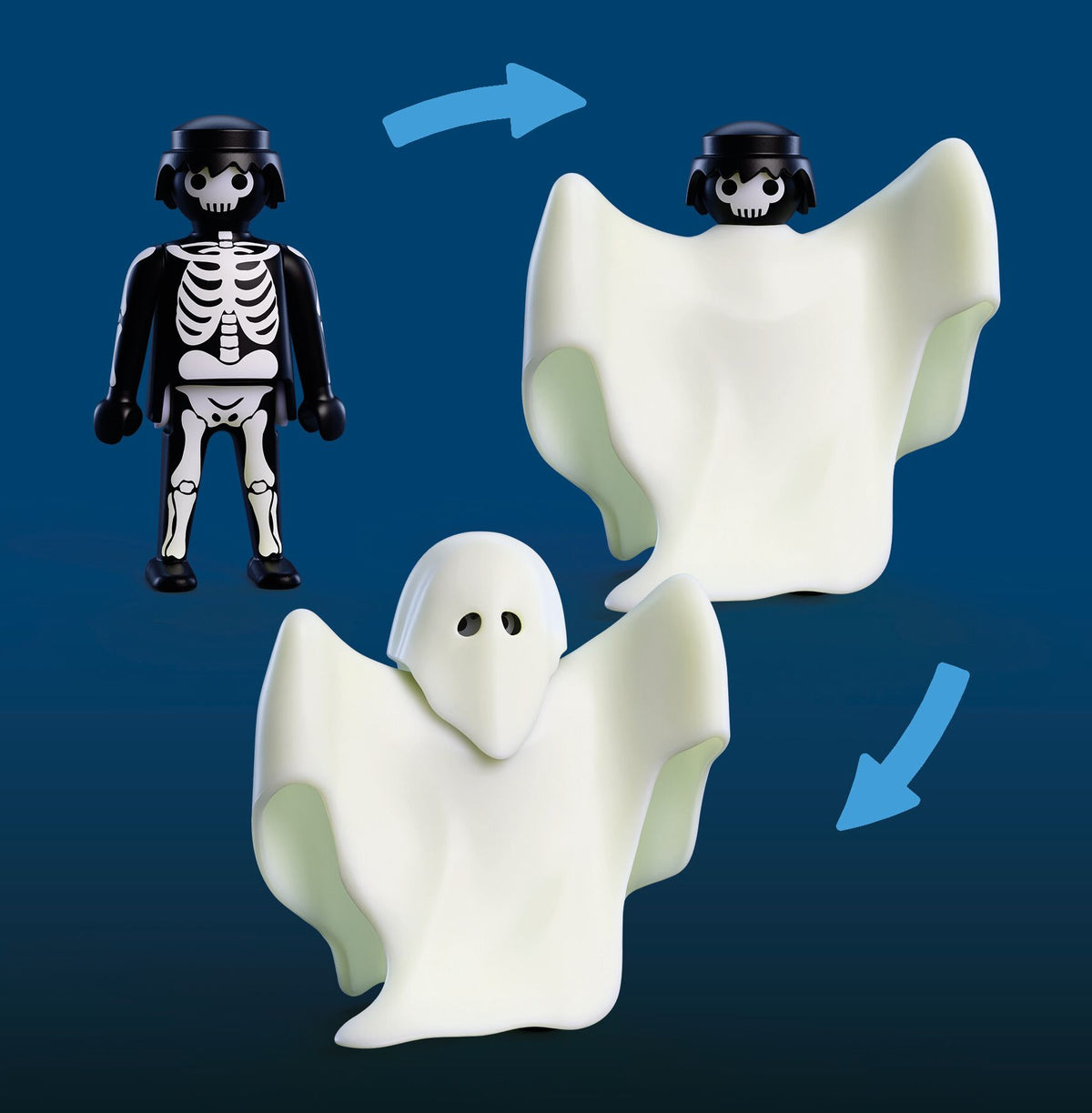Playmobil Fantasma Halloween 72362 - figura de esqueleto y sábana de fantasma