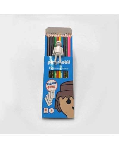 Playmobil Caja Expositor Lapiceros Colores 12 Unidades