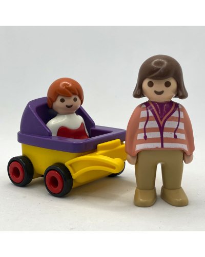 Playmobil 123 Mama y Carrito