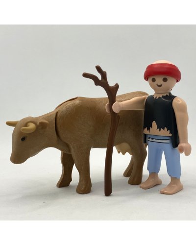 Playmobil Pastor con Vaca