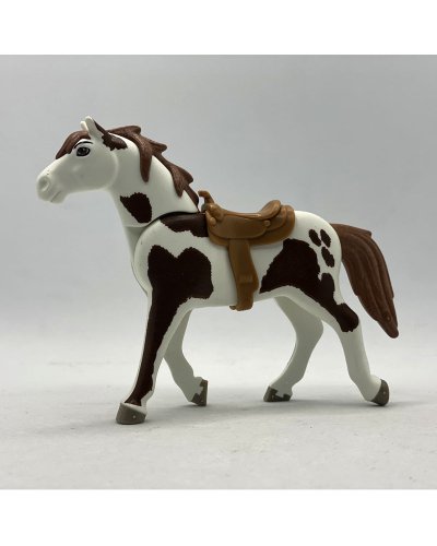 Playmobil Caballo Blanco con Manchas Marrones