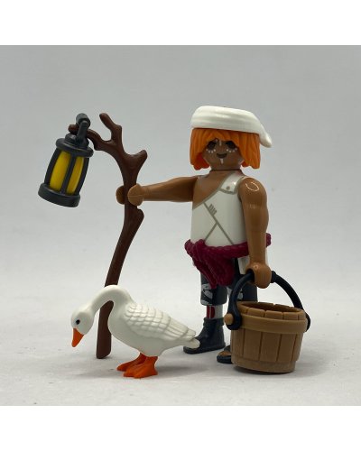 Playmobil Aldeano con Oca Blanca