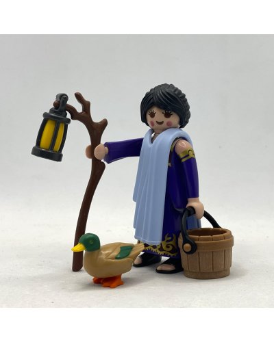 Playmobil Aldeana con Pato y Cubo
