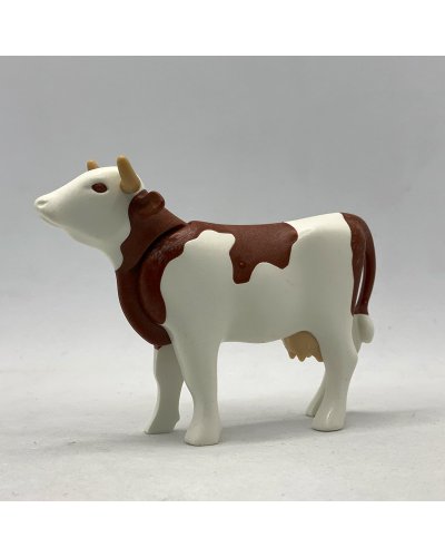 Playmobil Vaca Blanca con Manchas Marrones
