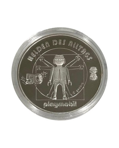 Playmobil Bomberos Moneda Plata 50 Aniversario