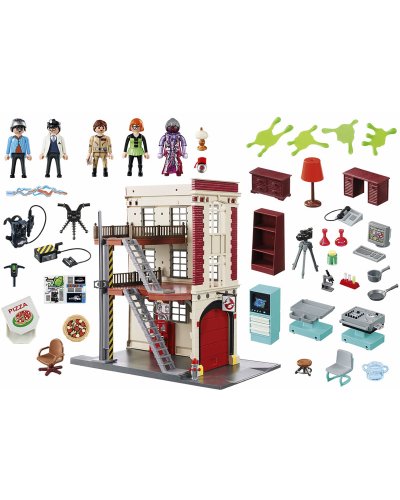 Playmobil Cazafantasmas Cuartel Parque de Bomberos 9219