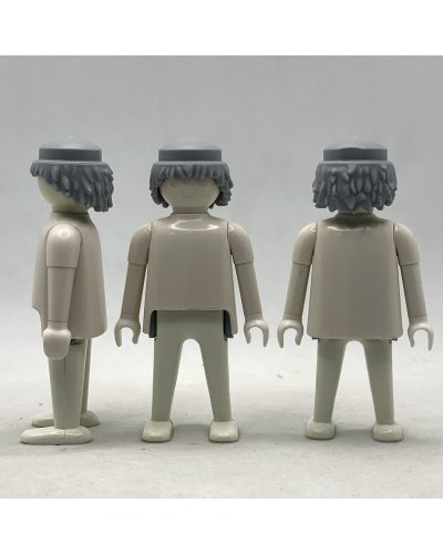 Playmobil Pelo Melena Gris Claro - PEL217