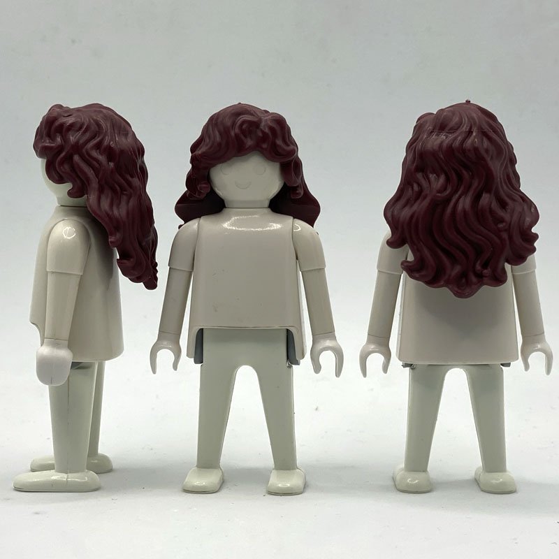 Playmobil Pelo Melena Larga Marrón Caoba - PEL219