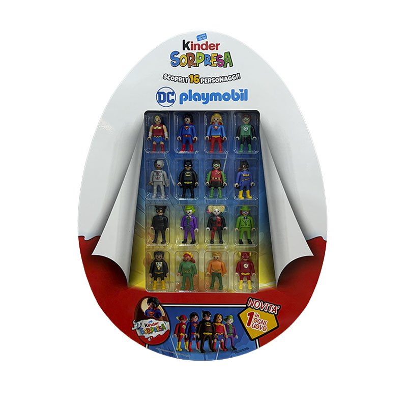 Playmobil Expositor Promocional Kinder Sorpresa Mini y DC Playmobil - Original