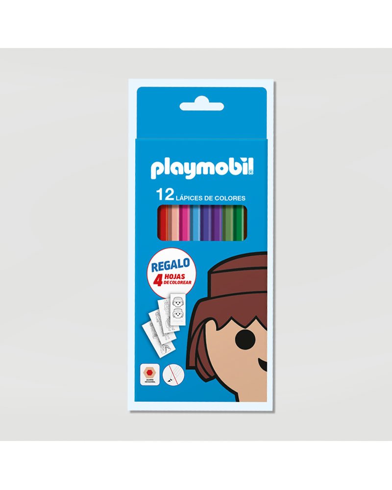 Playmobil Caja Expositor Lapiceros Colores 12 Unidades