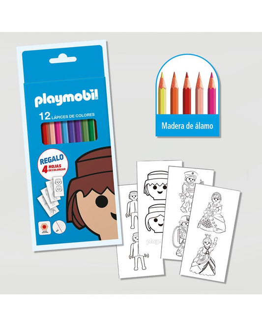 Playmobil Estuche 12 Lápices de Colores