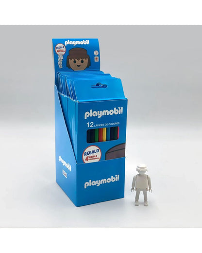 Playmobil Caja Expositor Lapiceros Colores 12 Unidades