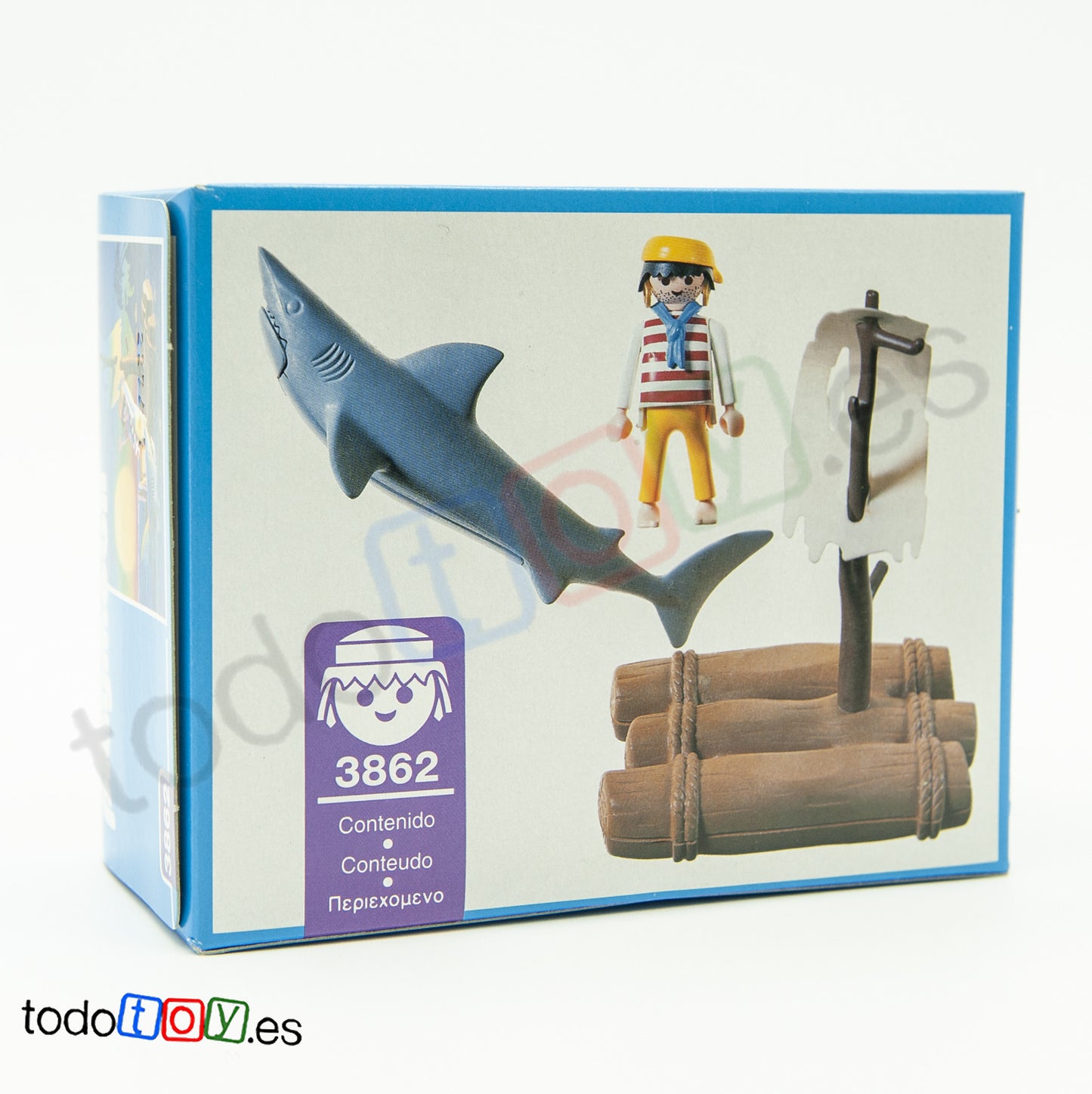 Playmobil 3862 Naufago en Balsa con Tiburon