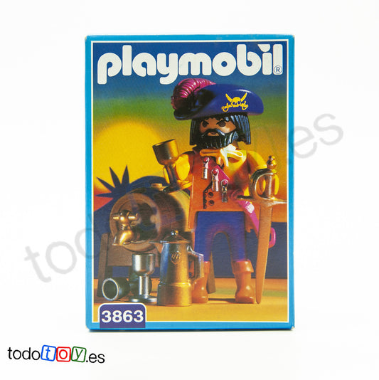 Playmobil 3863 Capitan Pirata con Barril de Ron