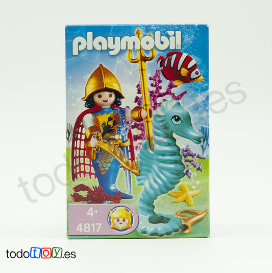 Playmobil 4817 Soldado Sireno Caballo Azul