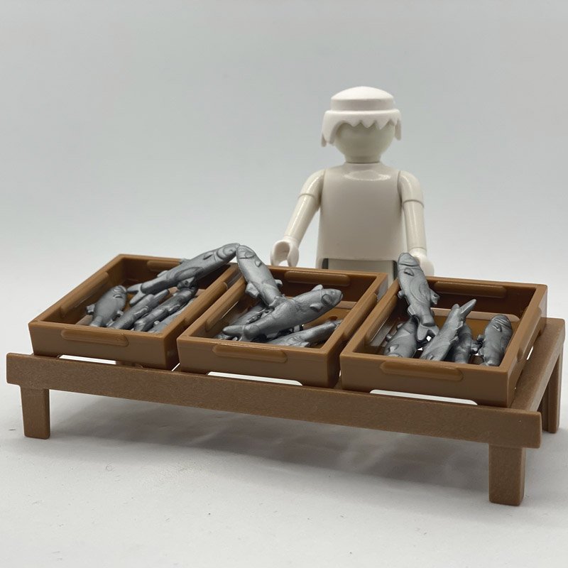 Playmobil Puesto Mercado Pescado