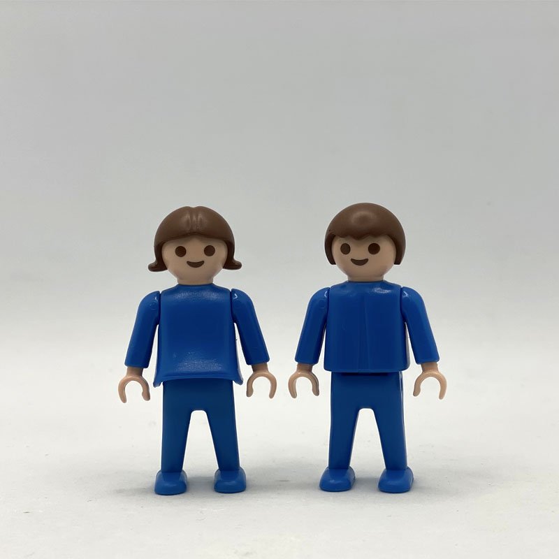 Playmobil pareja ninos azules