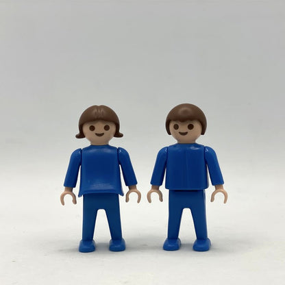 Playmobil pareja ninos azules