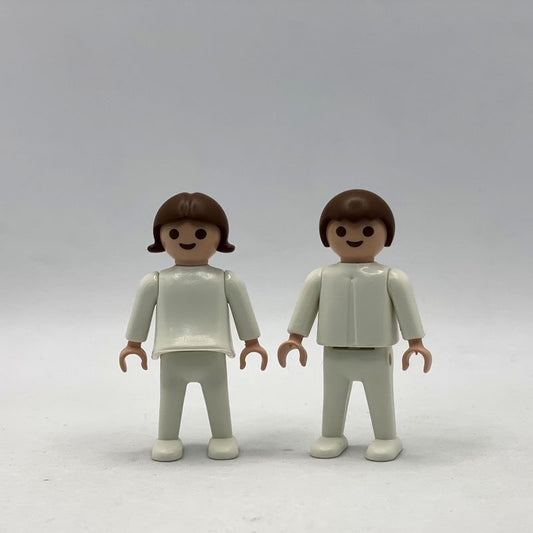 Playmobil pareja ninos blancos