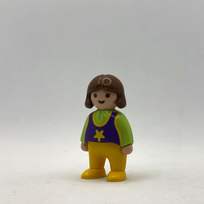 Playmobil 123 Muneco Nina Pelo Marron
