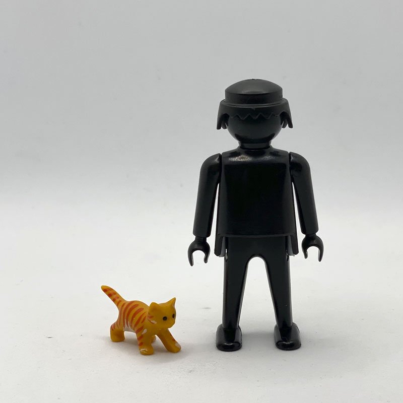 Playmobil Gato Bebé Naranja Rayas