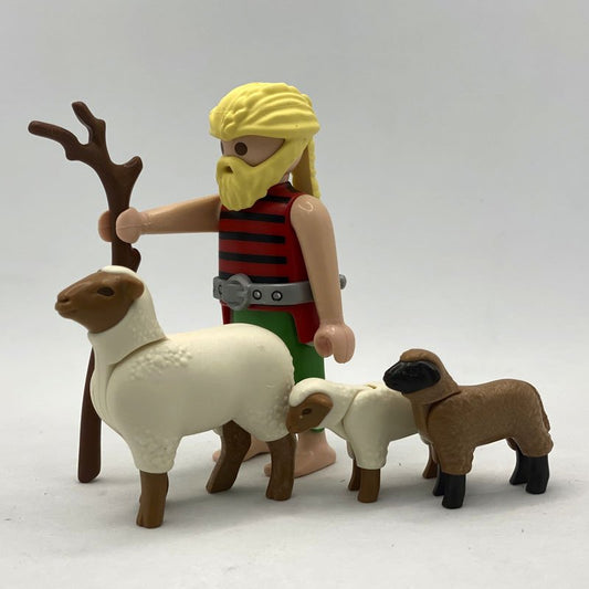 Playmobil Pastor Aldeano con Ovejas