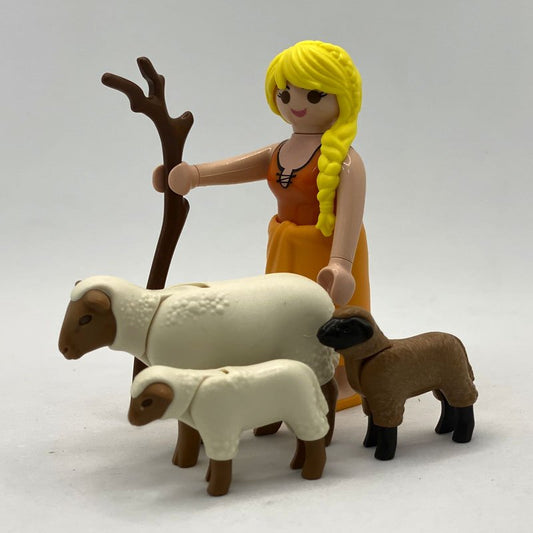 Playmobil Pastora Rubia con Ovejas
