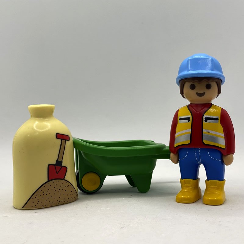 Playmobil 123 Albañil Carretillero