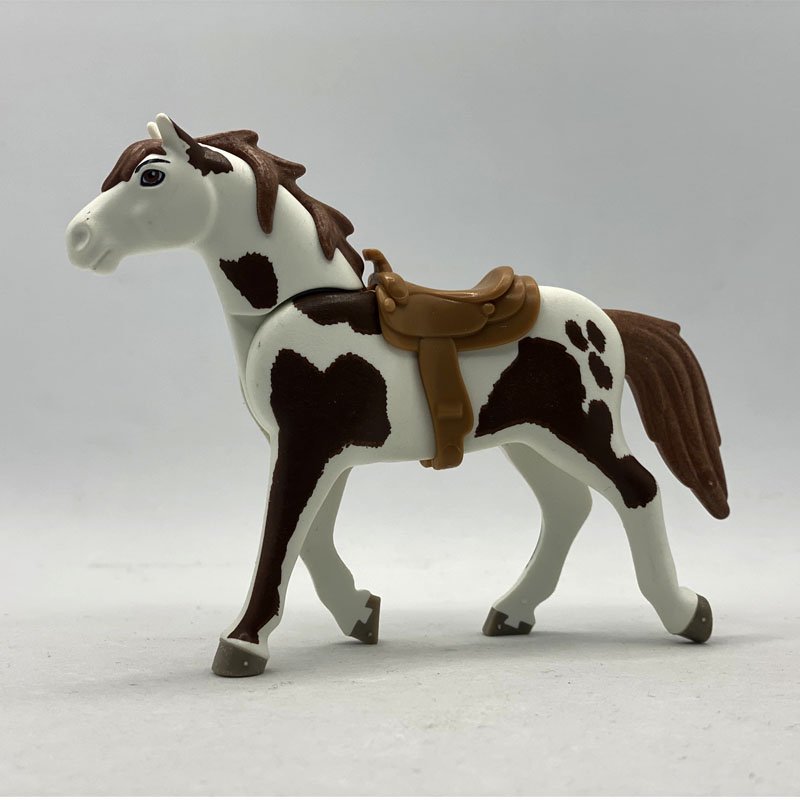 Playmobil Caballo Blanco con Manchas Marrones