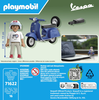 Playmobil Vespa 150 Sprint Veloce Azul 71622