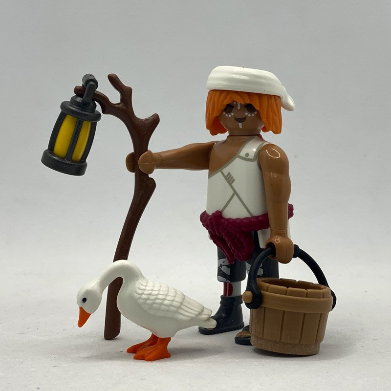 Playmobil Aldeano con Oca Blanca