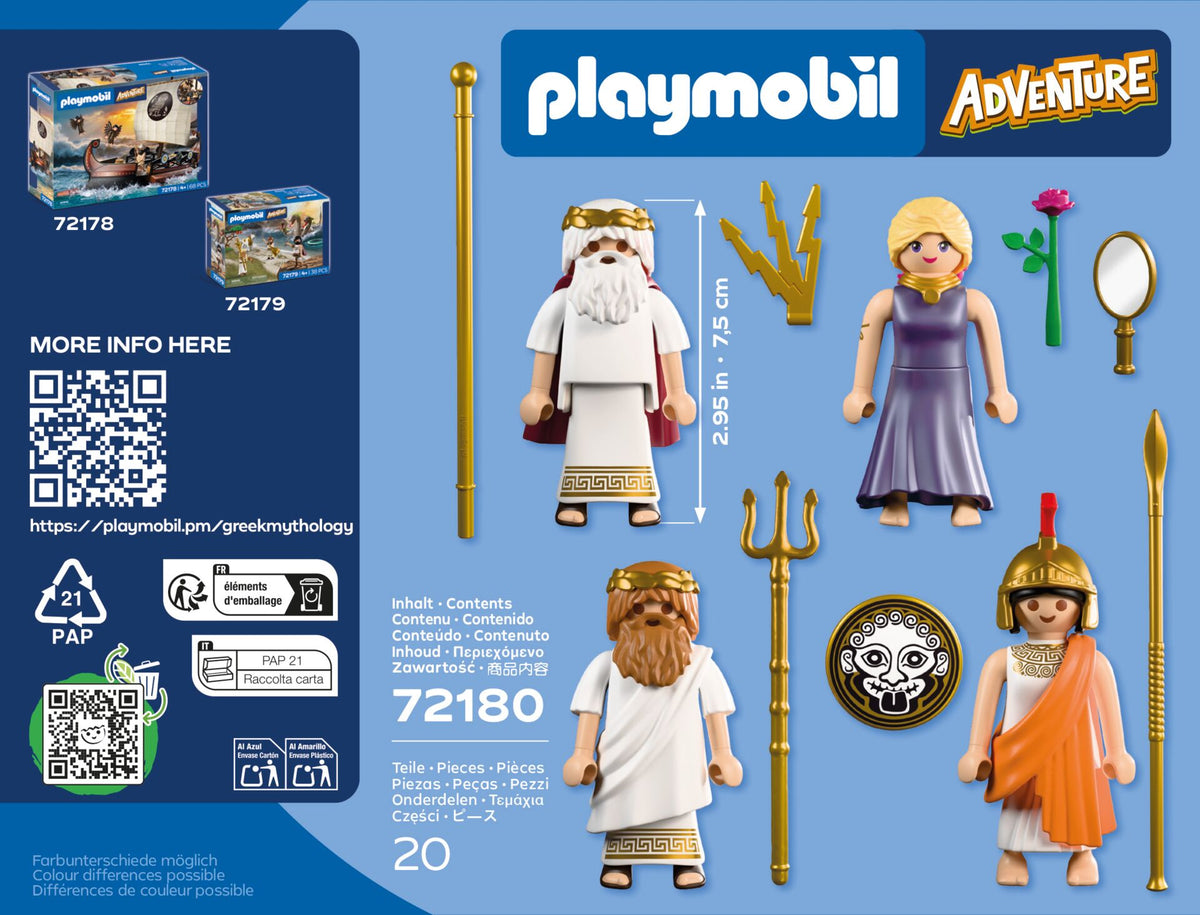 Playmobil 72180 - parte trasera de la caja con el contenido: 20 piezas