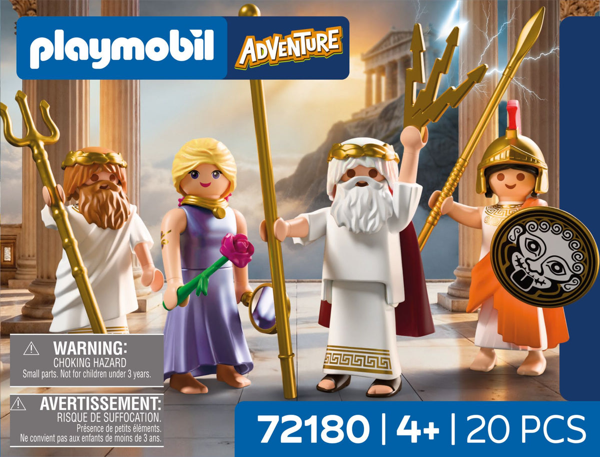 Playmobil 72180 Set Figuras de Ulises - frontal de la caja con los 4 dioses griegos