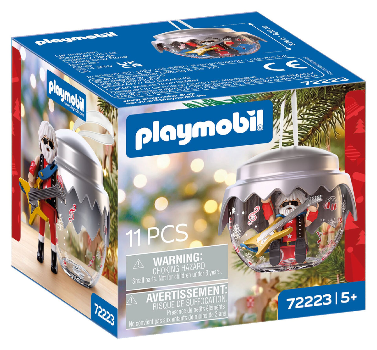 Caja precintada del Playmobil 72223 Bola Navideña Papá Noel Estrella del Rock, novedad Navidad 2026 de 11 piezas