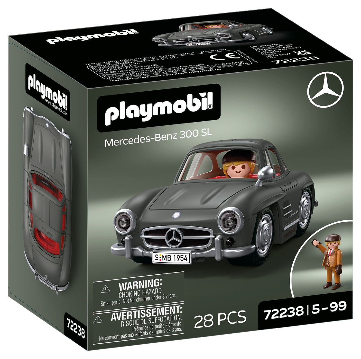 Caja precintada del Playmobil 72238 Mercedes-Benz 300 SL con licencia oficial Mercedes, 28 piezas