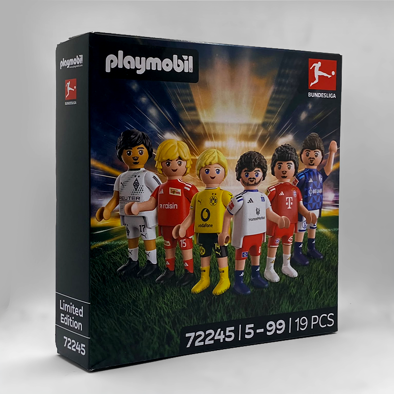 Caja del Playmobil 72245 Bundesliga Starter Set 26/27 edición limitada con los seis futbolistas