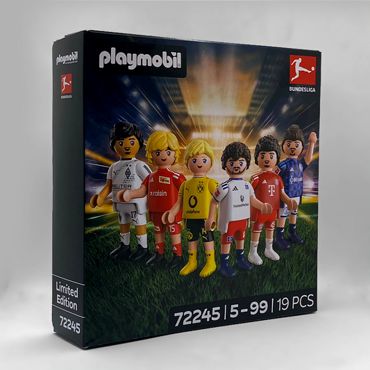 Caja del Playmobil 72245 Bundesliga Starter Set 26/27 edición limitada con los seis futbolistas