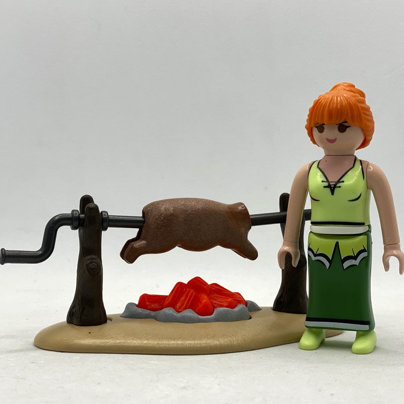 Playmobil Aldeana con Asador Cordero