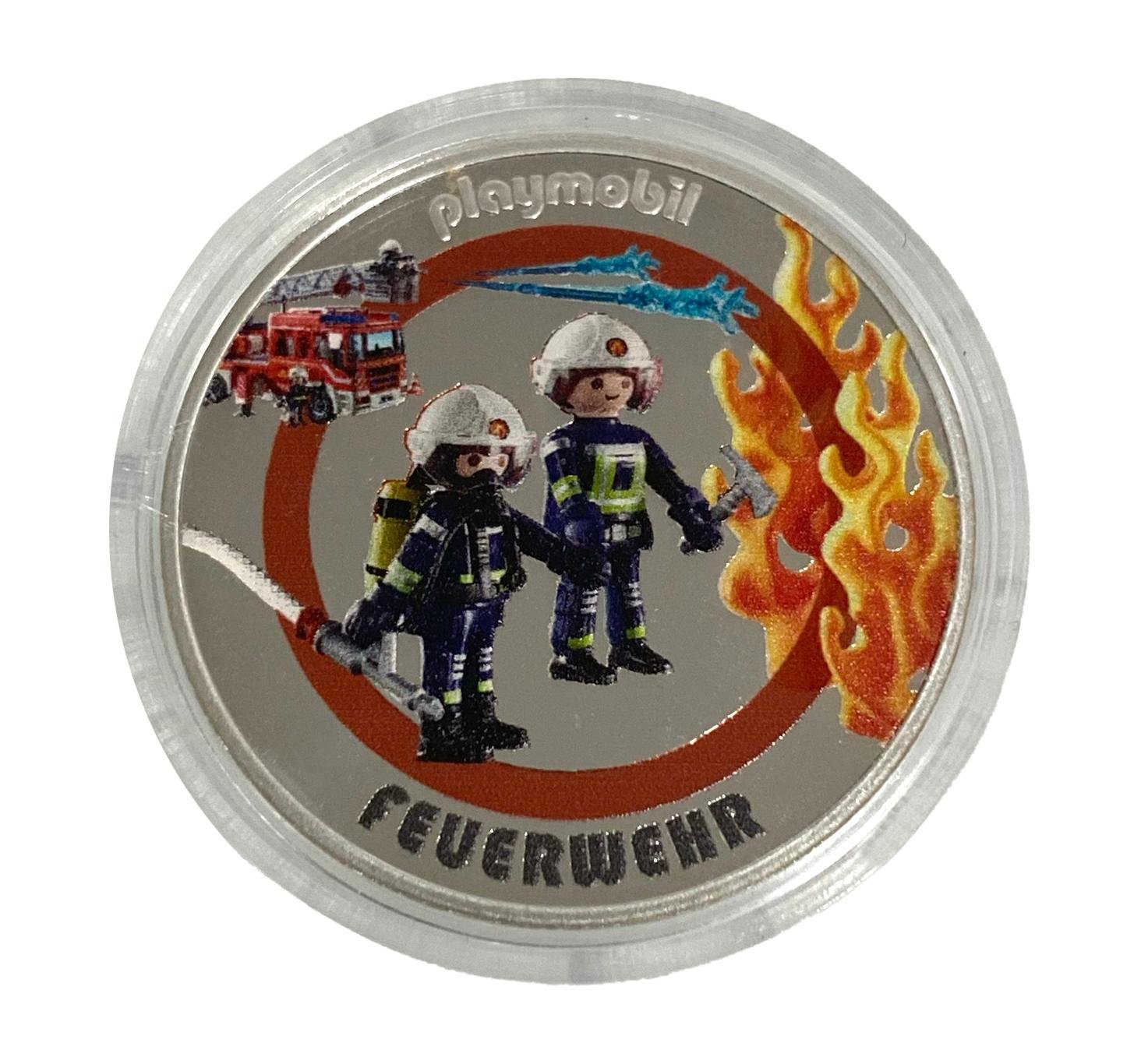 Playmobil Bomberos Moneda Plata 50 Aniversario