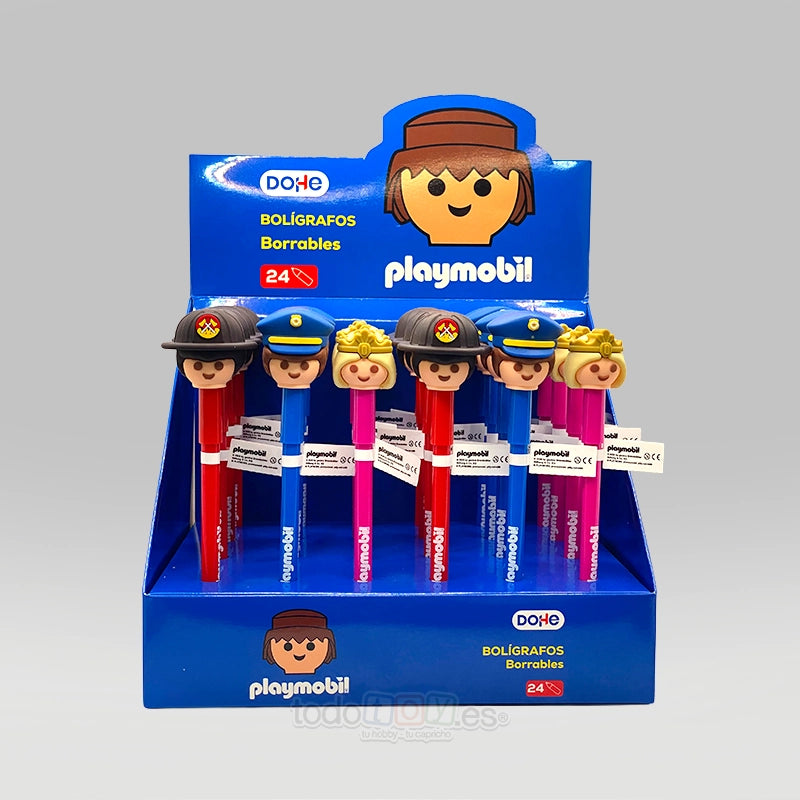 Playmobil Caja Expositor Bolígrafos Borrables 24 Unidades 79777