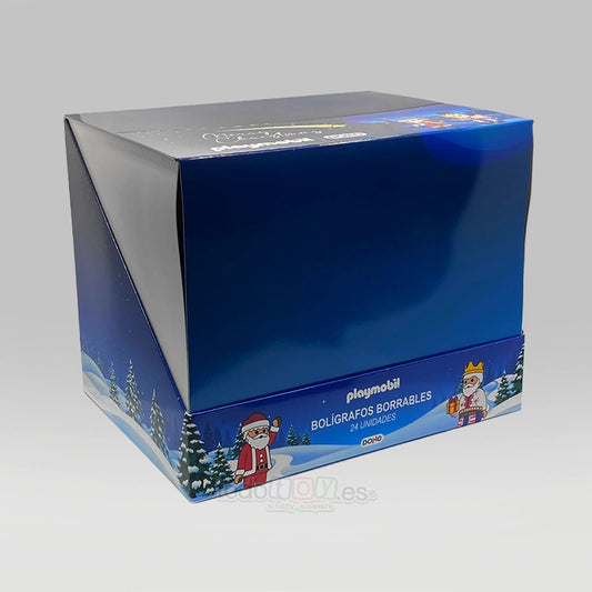 Playmobil Caja Expositor Navidad Bolígrafos Borrables Papá Noel y Rey Mago 24 Unidades 79839