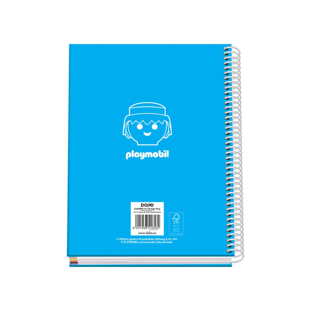 Playmobil Libreta Cuaderno A5 Tapa Forrada