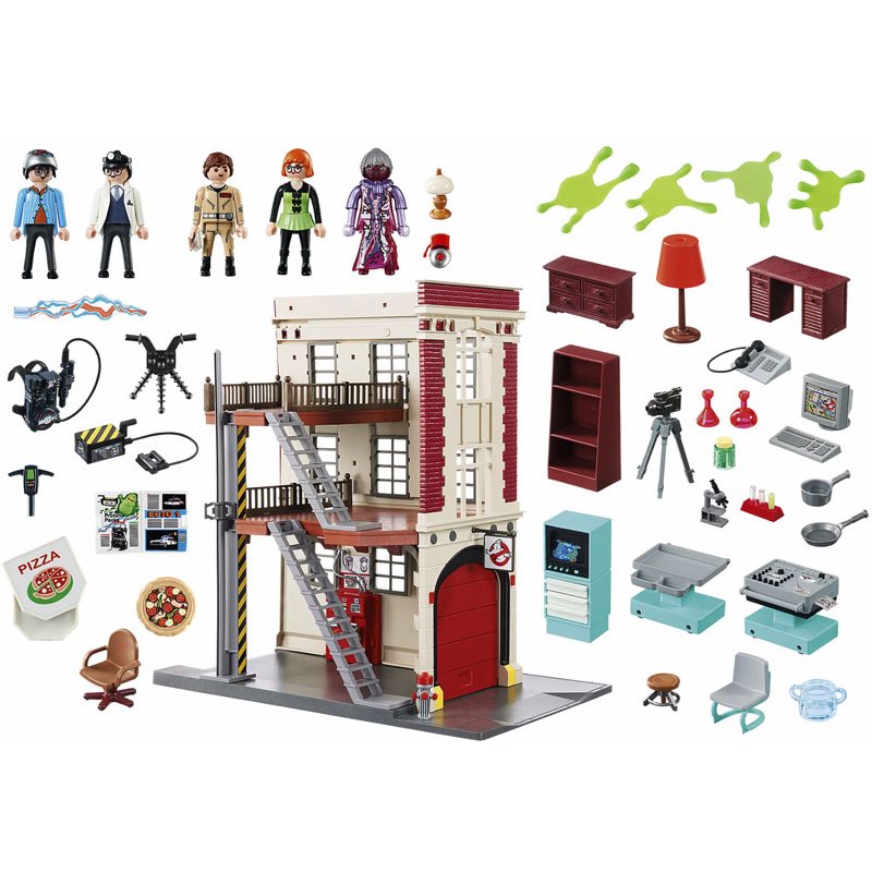Playmobil Cazafantasmas Cuartel Parque de Bomberos 9219