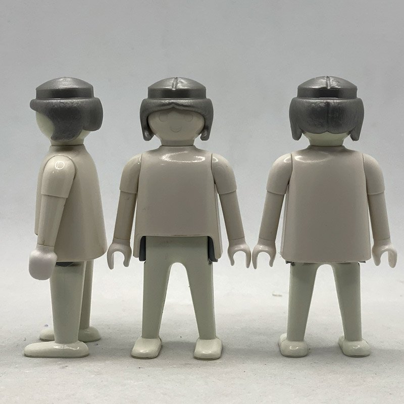 Playmobil Pelo Melena Gris Plata - PEL147