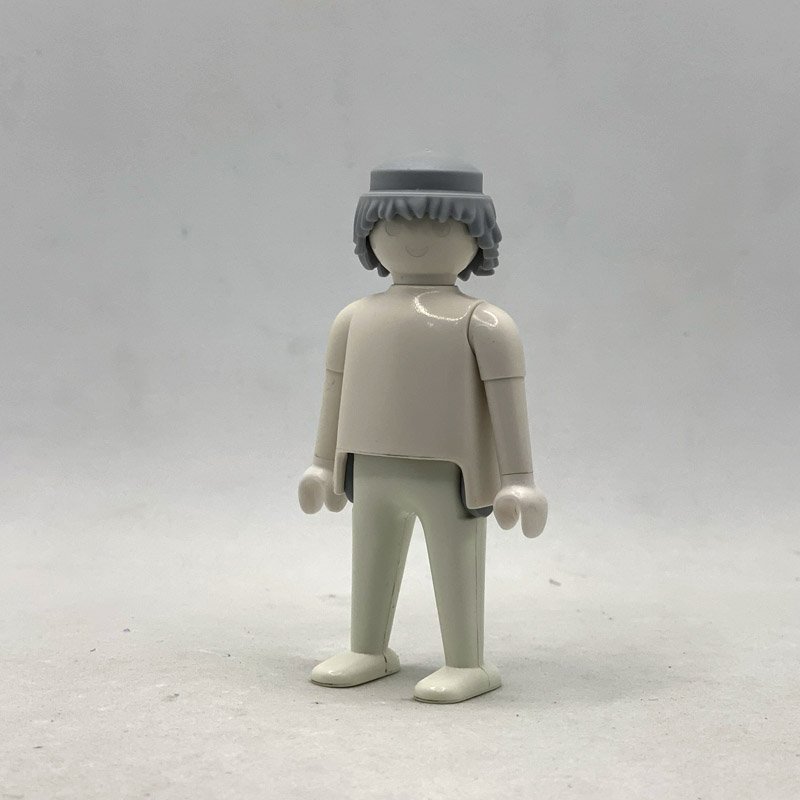 Playmobil Pelo Melena Gris Claro - PEL217