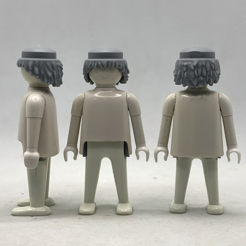 Playmobil Pelo Melena Gris Claro - PEL217