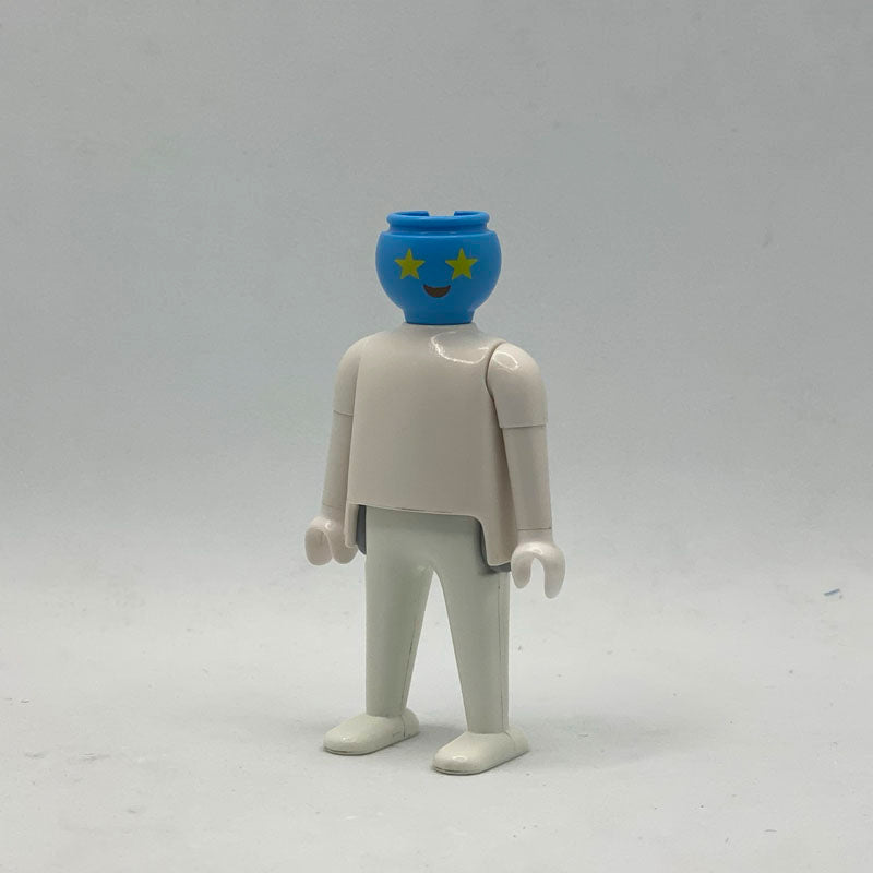 Playmobil Head with Blue Glasses CAB138